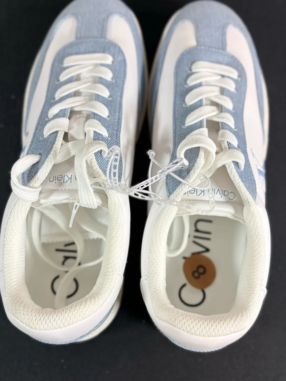 Calvin Klein women Denim Blue & White CK Accent Sneakers